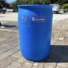 A 768x768 drum labeled 'Plaster Logic Pool Wash' showcasing non-hazardous pool wash for safe cleaning.