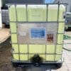 A tote filled with non-hazardous pool wash supplies, showcasing eco-friendly cleaning products for pool maintenance.