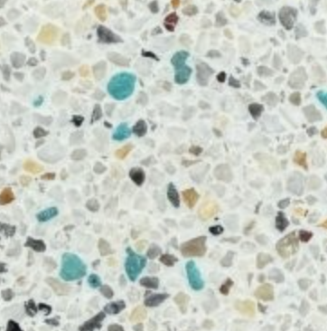 A screenshot displaying various plaster colors, highlighting the Verde White plaster option with its texture and finish.